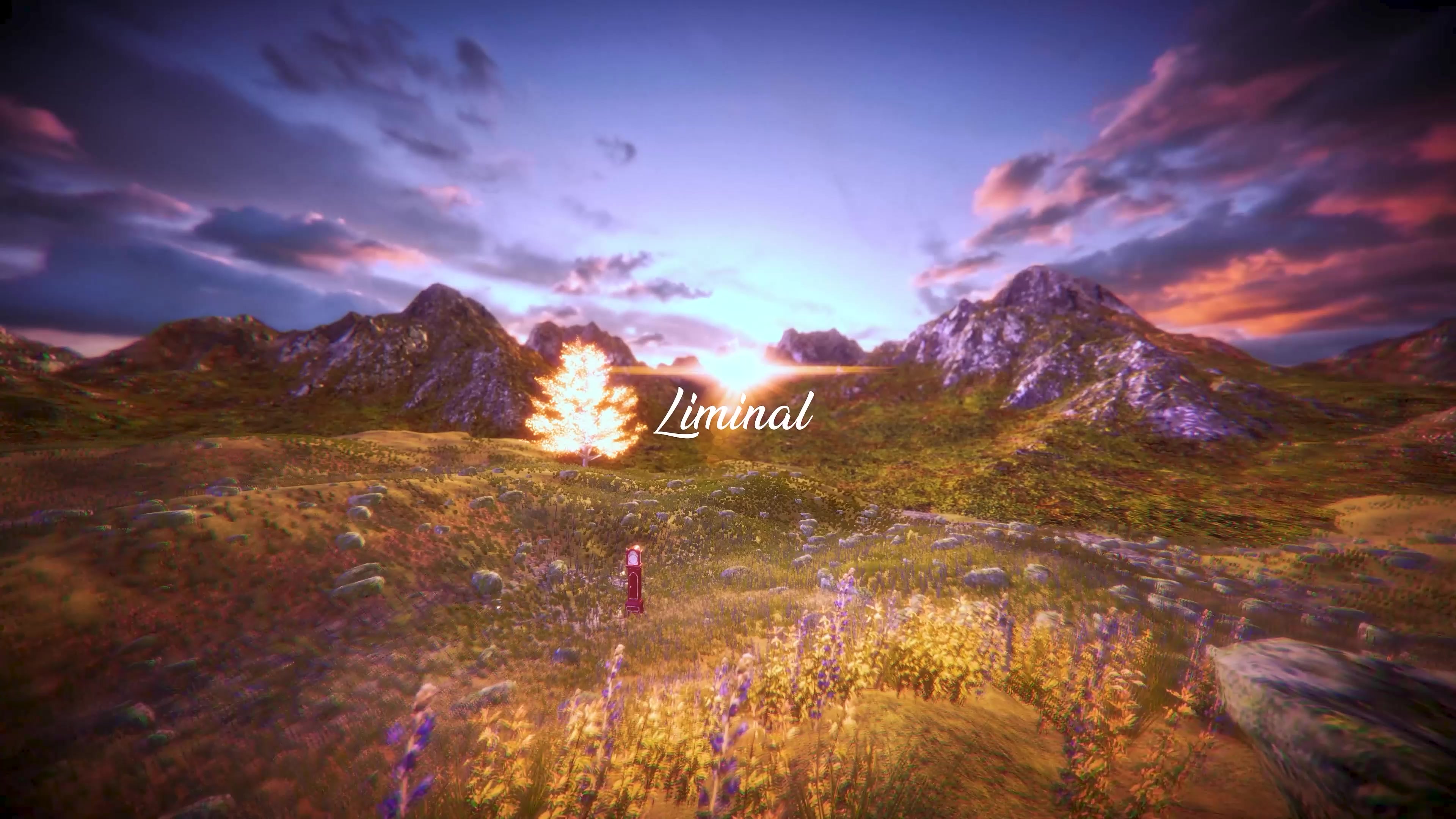 The radiant meadow environment after crossing the threshold